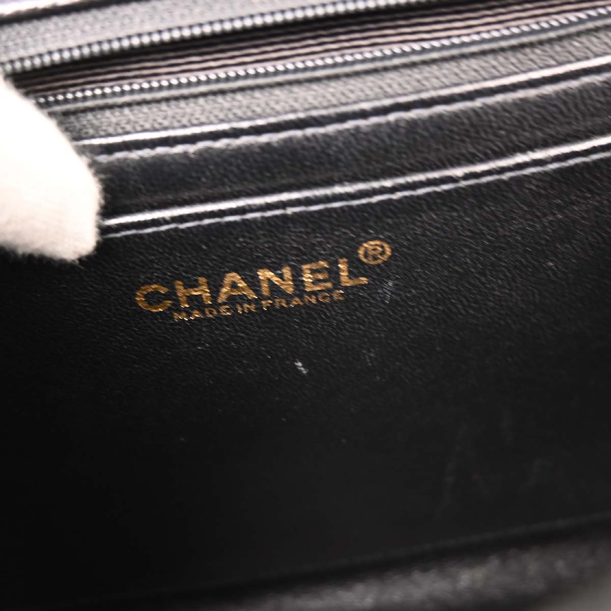 Chanel Black Caviar Top Handle Handbag