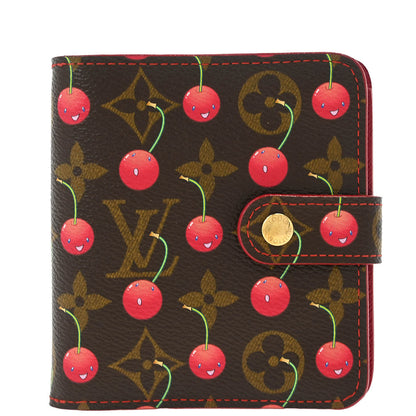 Louis Vuitton Monogram Cherry Compact Zip Wallet M95005