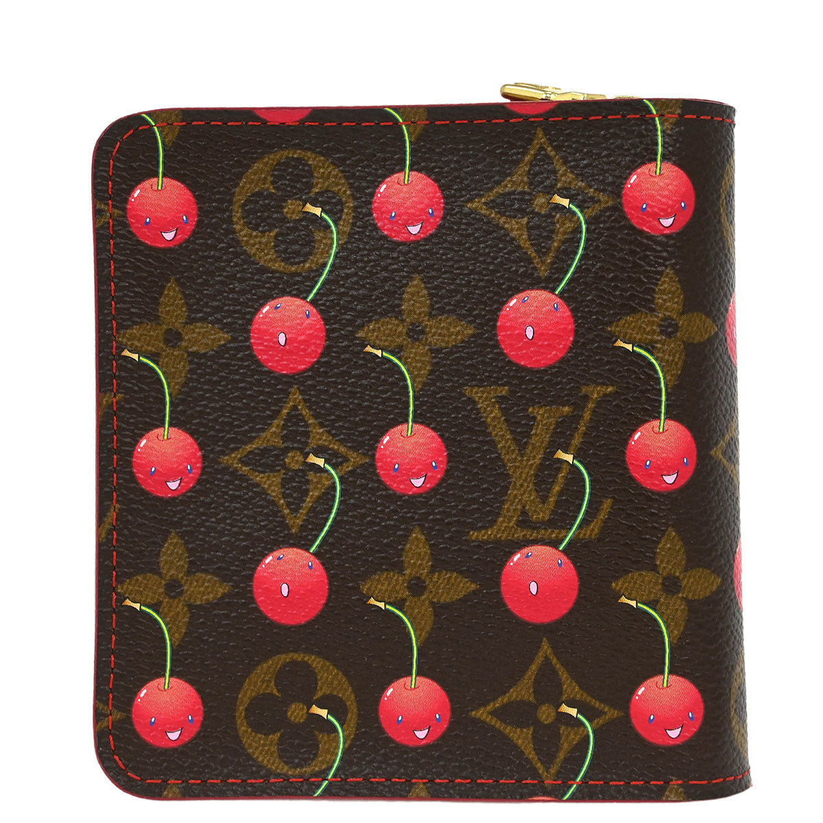 Louis Vuitton Monogram Cherry Compact Zip Wallet M95005