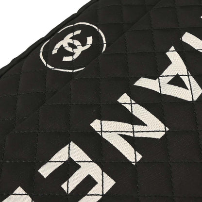 Chanel Black Satin Straight Flap Shoulder Bag