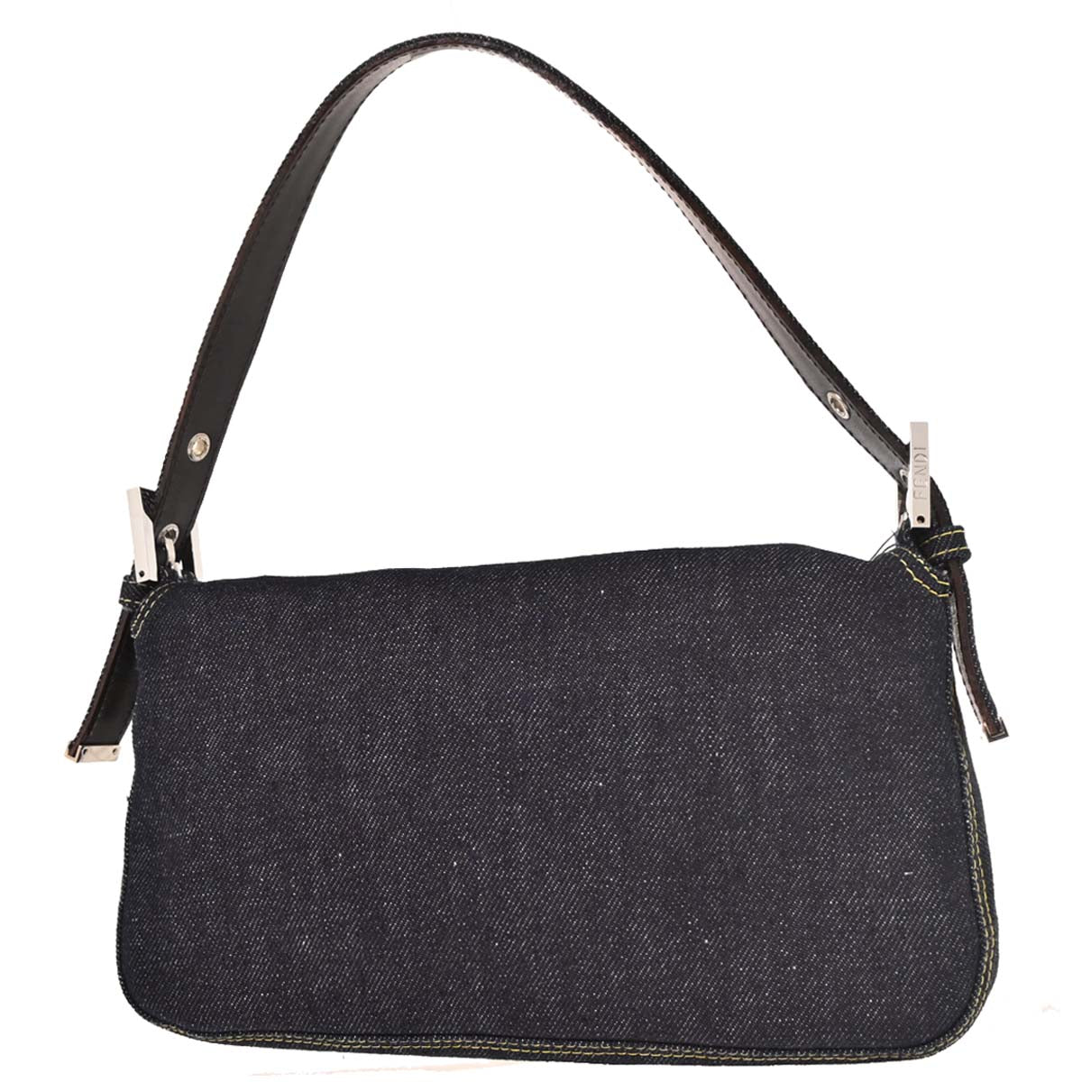 Fendi Navy Denim Baguette Handbag