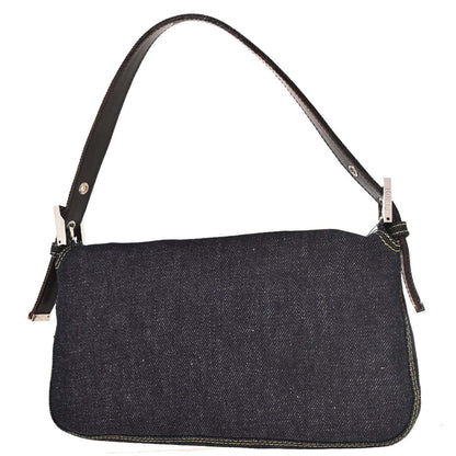 Fendi Navy Denim Baguette Handbag