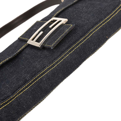 Fendi Navy Denim Baguette Handbag
