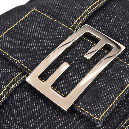 Fendi Navy Denim Baguette Handbag
