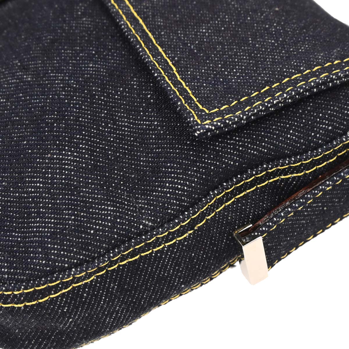 Fendi Navy Denim Baguette Handbag