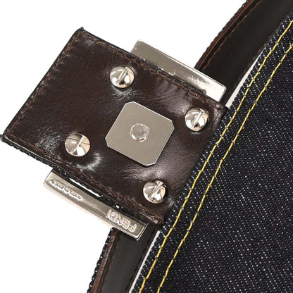 Fendi Navy Denim Baguette Handbag