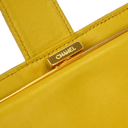 Chanel Yellow Caviar Bifold Wallet Purse