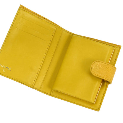 Chanel Yellow Caviar Bifold Wallet Purse