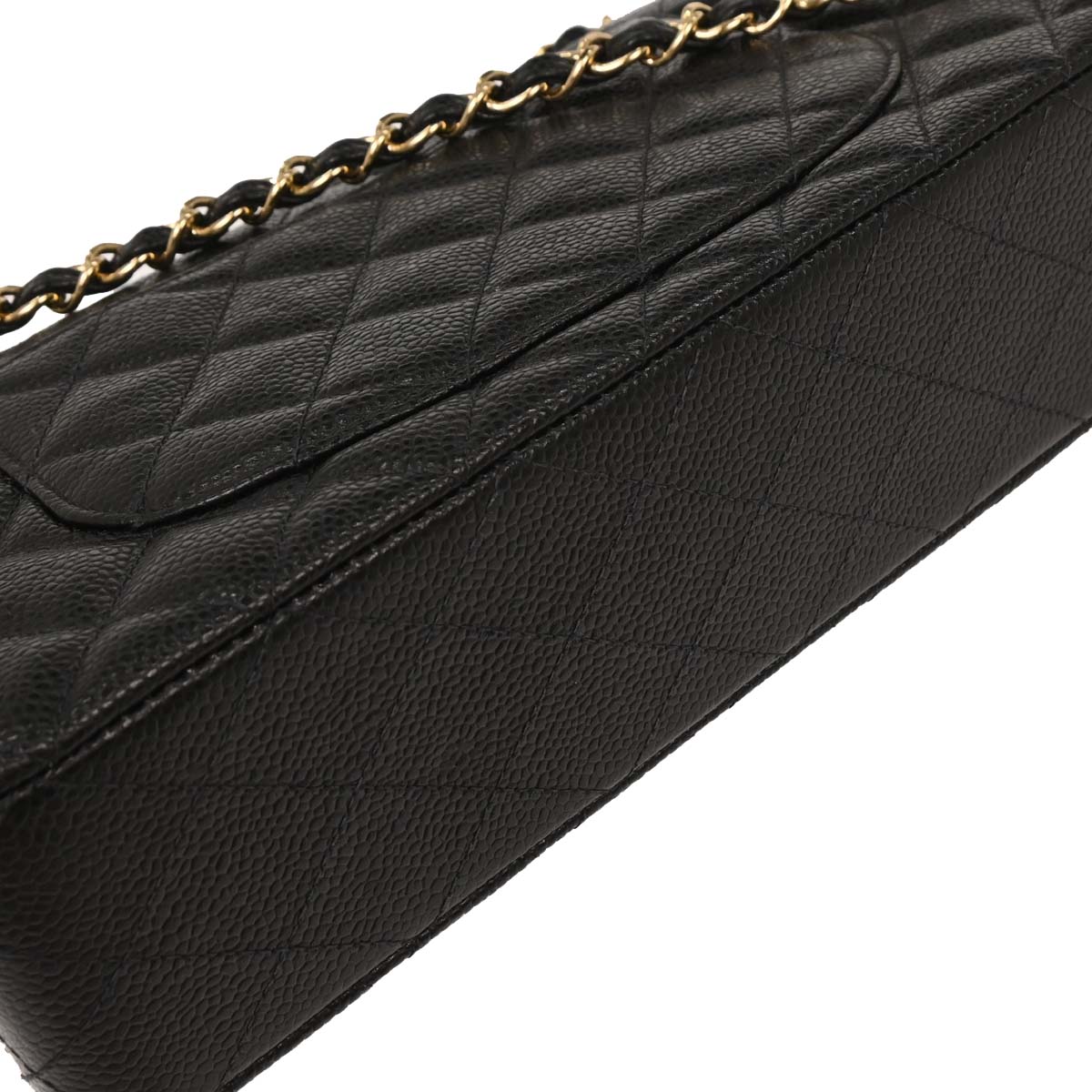 Chanel Black Calfskin Medium Classic Double Flap Shoulder Bag
