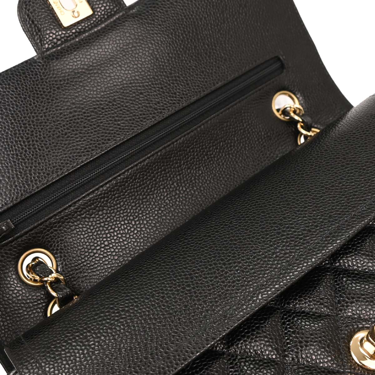 Chanel Black Calfskin Medium Classic Double Flap Shoulder Bag