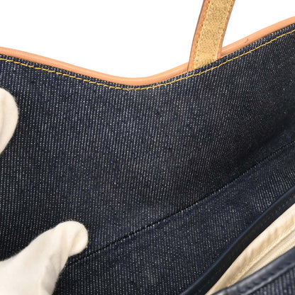 Christian Dior Navy Denim Saddle Handbag