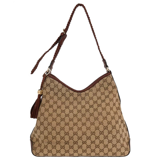 Gucci Beige Canvas GG Marrakech Hobo Shoulder Bag