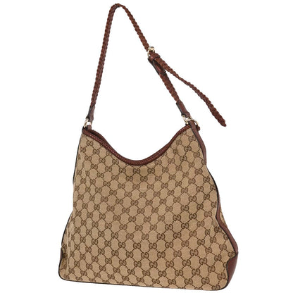 Gucci Beige Canvas GG Marrakech Hobo Shoulder Bag