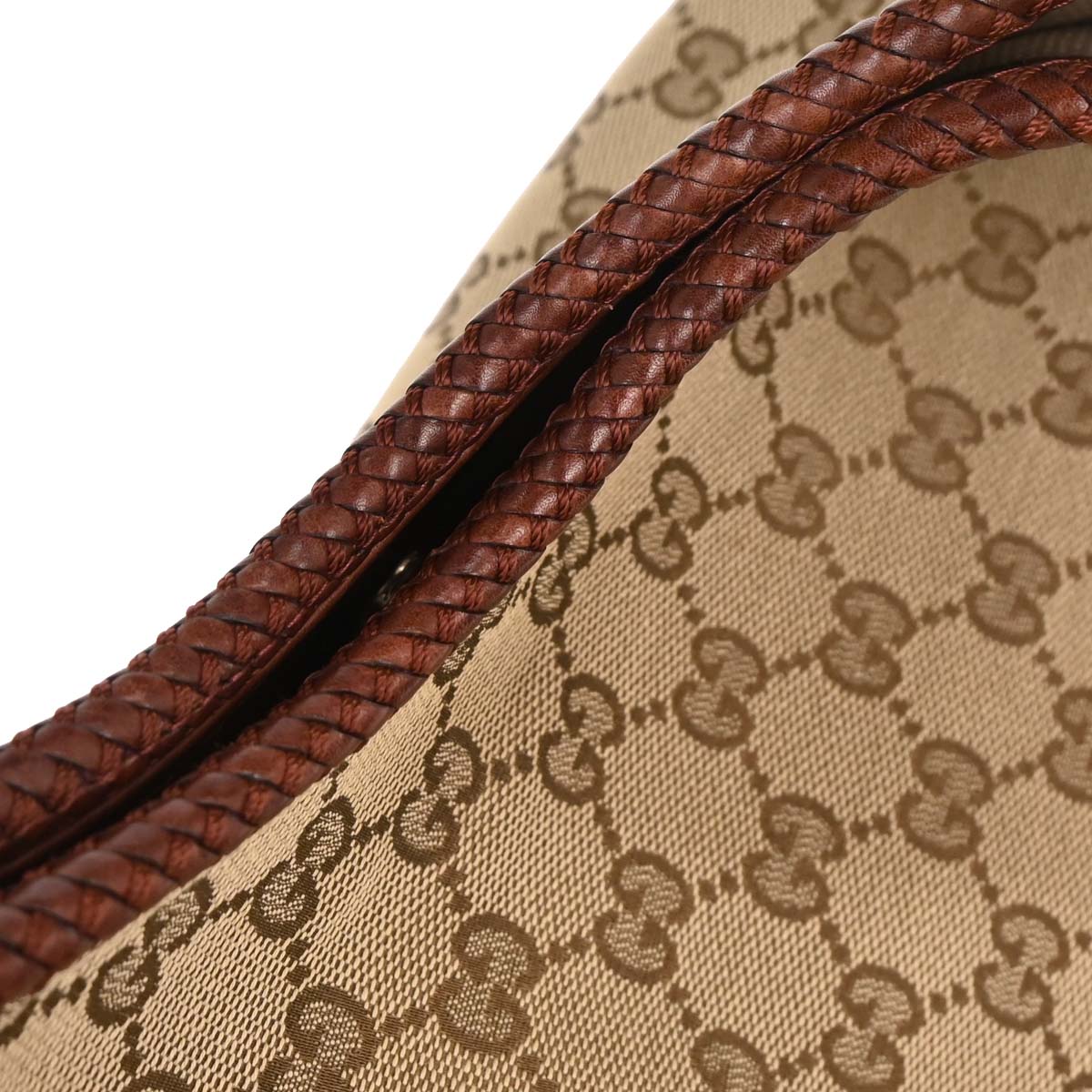 Gucci Beige Canvas GG Marrakech Hobo Shoulder Bag