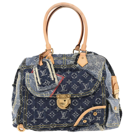 Louis Vuitton Blue Monogram Denim Patchwork Bowly Handbag M95376