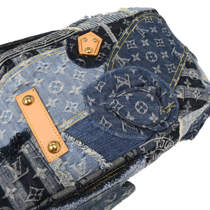 Louis Vuitton Blue Monogram Denim Patchwork Bowly Handbag M95376