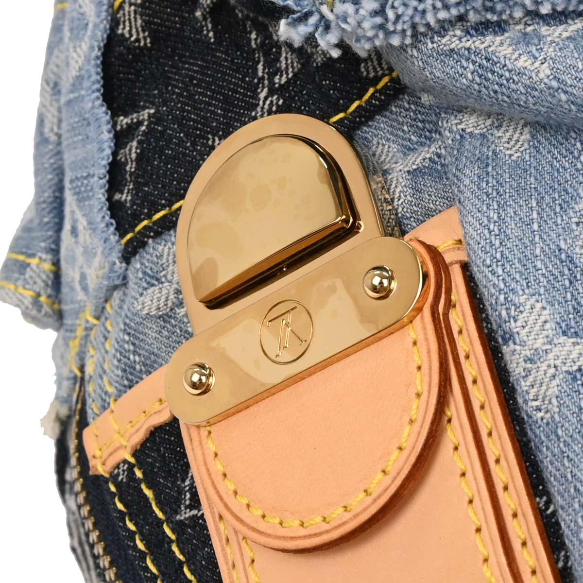 Louis Vuitton Blue Monogram Denim Patchwork Bowly Handbag M95376