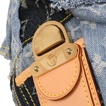 Louis Vuitton Blue Monogram Denim Patchwork Bowly Handbag M95376