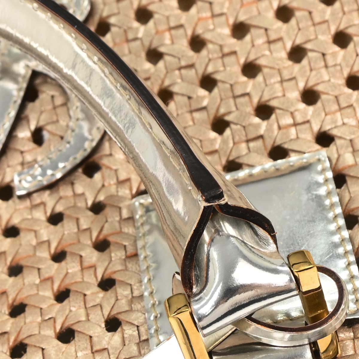 Loewe Silver Leather Amazona 36 Handbag