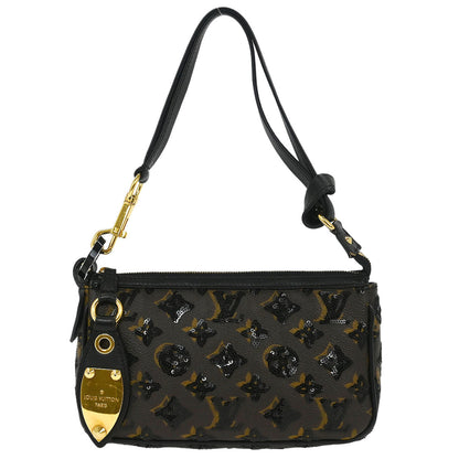 Louis Vuitton Black Epi Pochette Demi-lune Handbag M52622