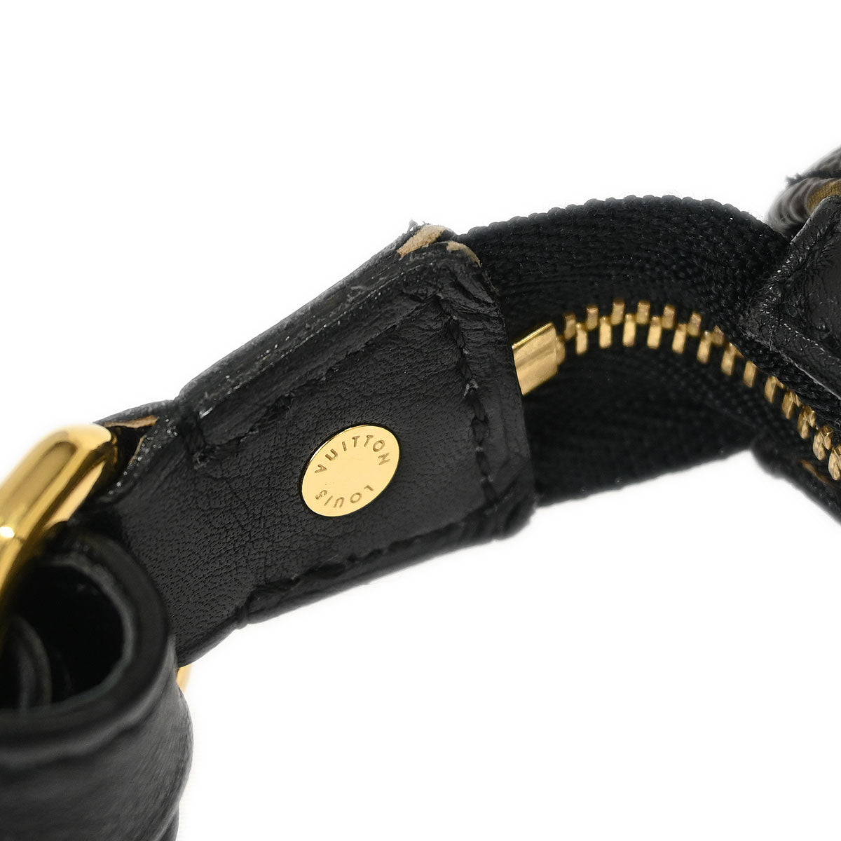 Louis Vuitton Black Epi Pochette Demi-lune Handbag M52622