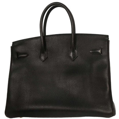 Hermes Black Ardennes Birkin 35 Handbag