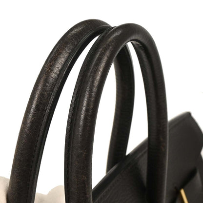 Hermes Black Ardennes Birkin 35 Handbag