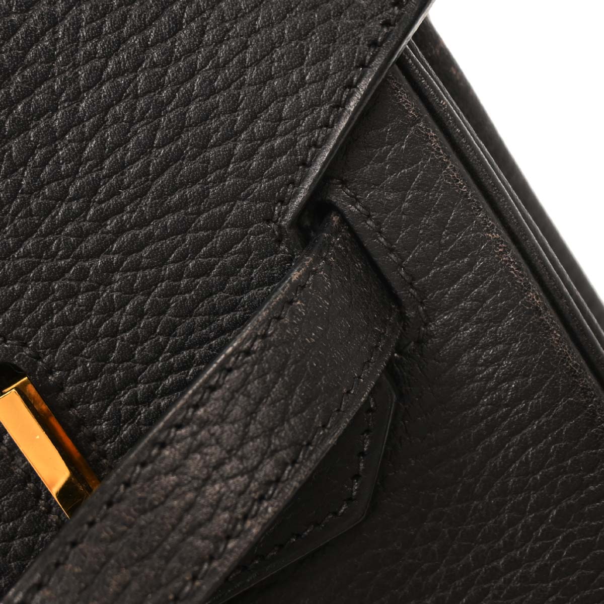Hermes Black Ardennes Birkin 35 Handbag