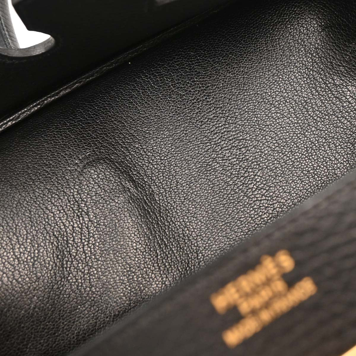 Hermes Black Ardennes Birkin 35 Handbag