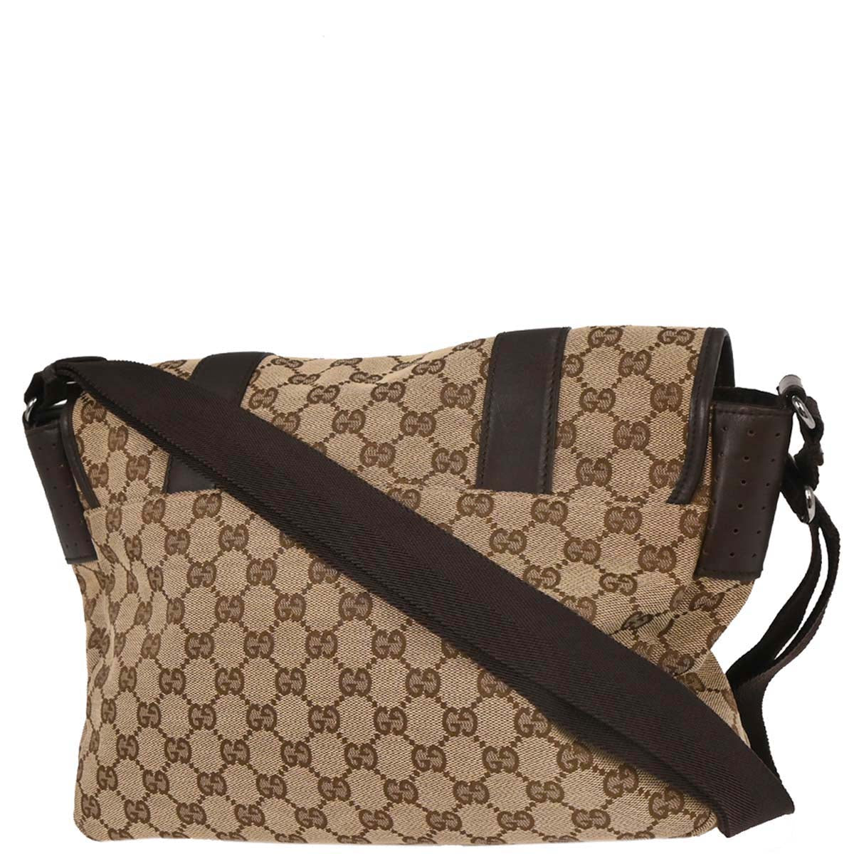 Gucci Beige Canvas GG Shoulder Bag
