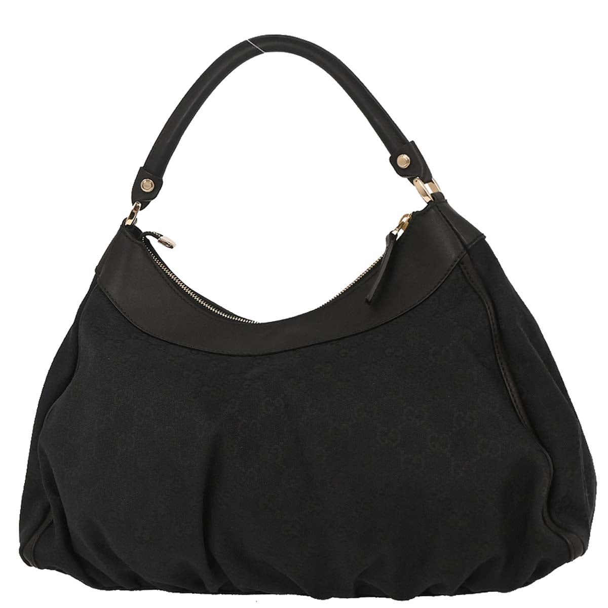 Gucci Black Canvas GG Abbey D Ring Handbag