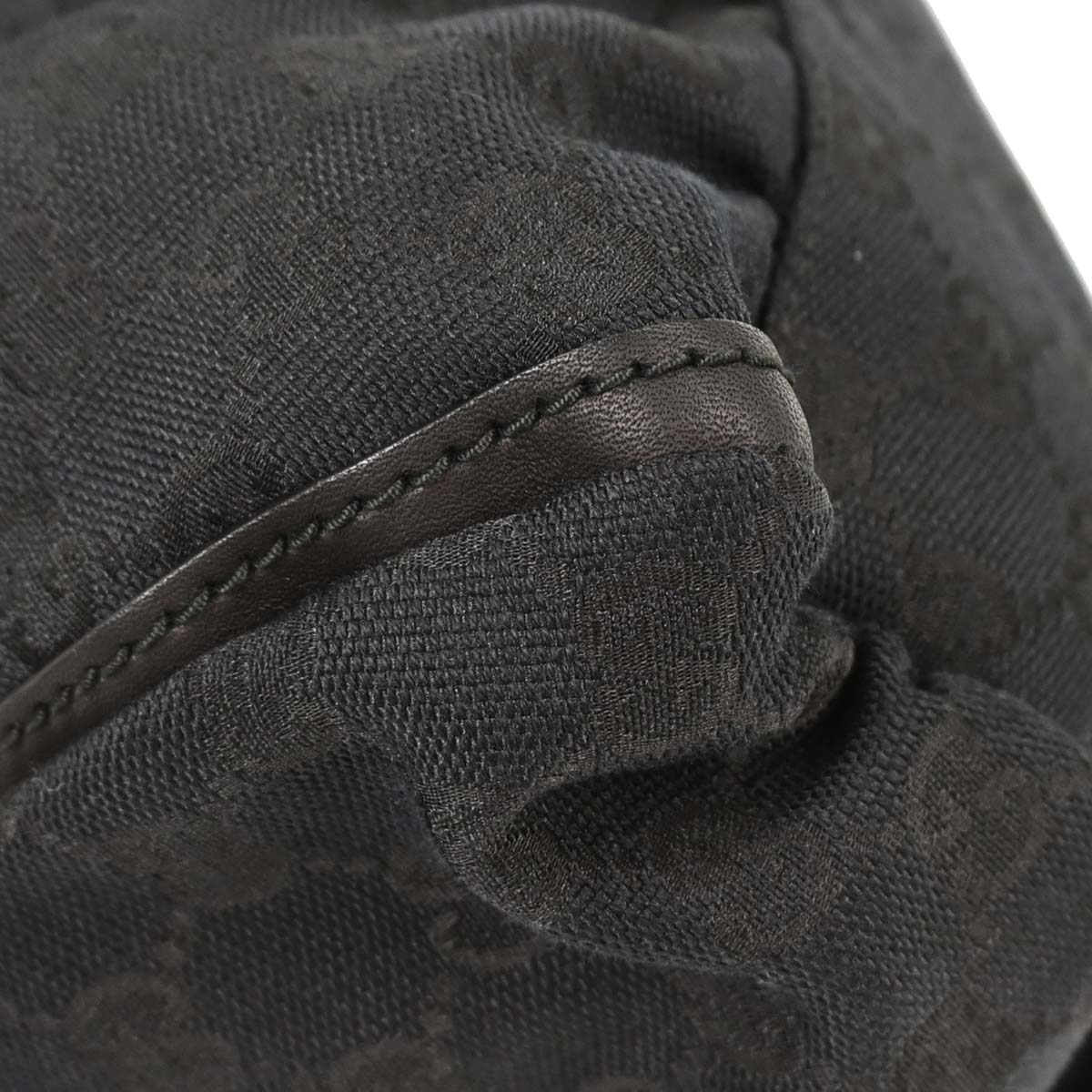 Gucci Black Canvas GG Abbey D Ring Handbag