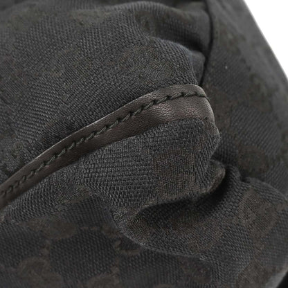 Gucci Black Canvas GG Abbey D Ring Handbag