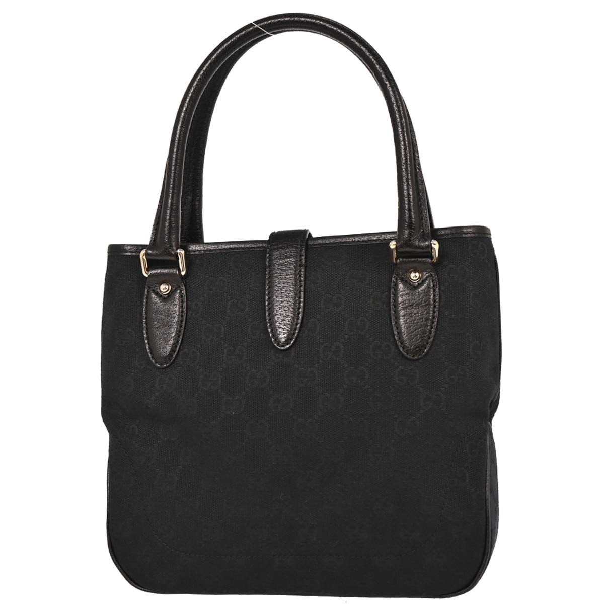 Gucci Black Canvas GG Jackie Tote Handbag