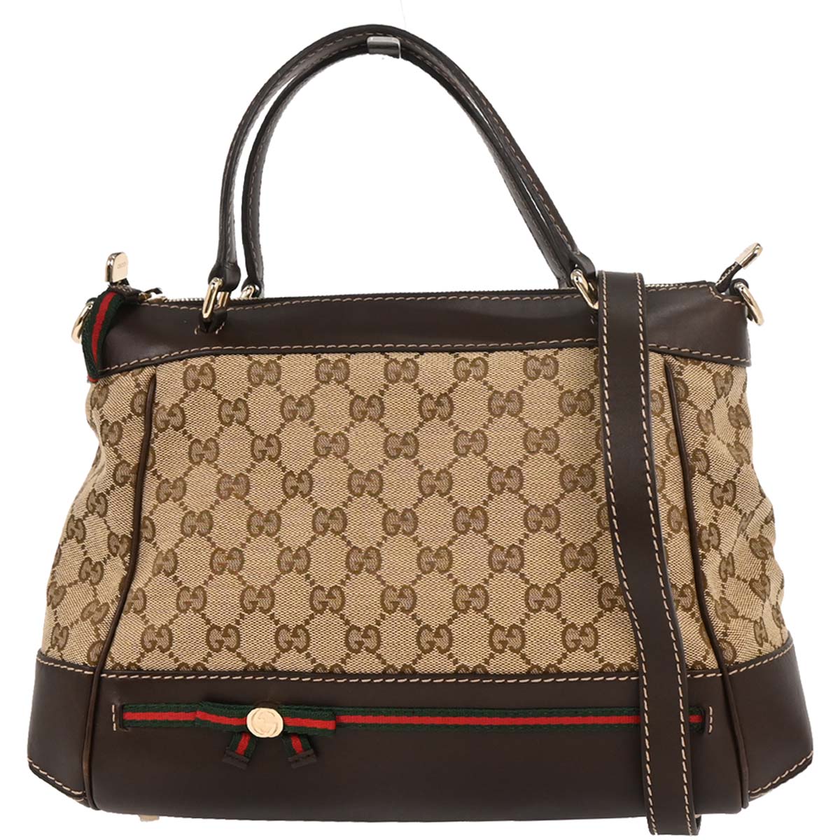 Gucci Beige Canvas GG Mayfair 2way Shoulder Handbag