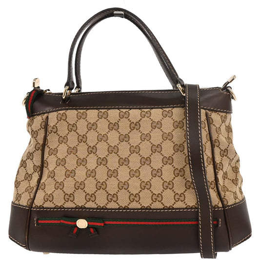 Gucci Beige Canvas GG Mayfair 2way Shoulder Handbag