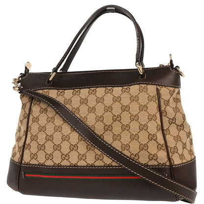 Gucci Beige Canvas GG Mayfair 2way Shoulder Handbag