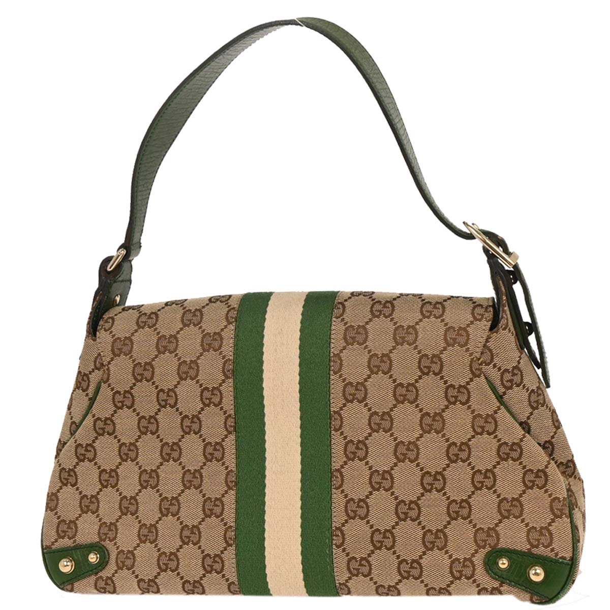 Gucci Beige Canvas GG Horsebit Handbag
