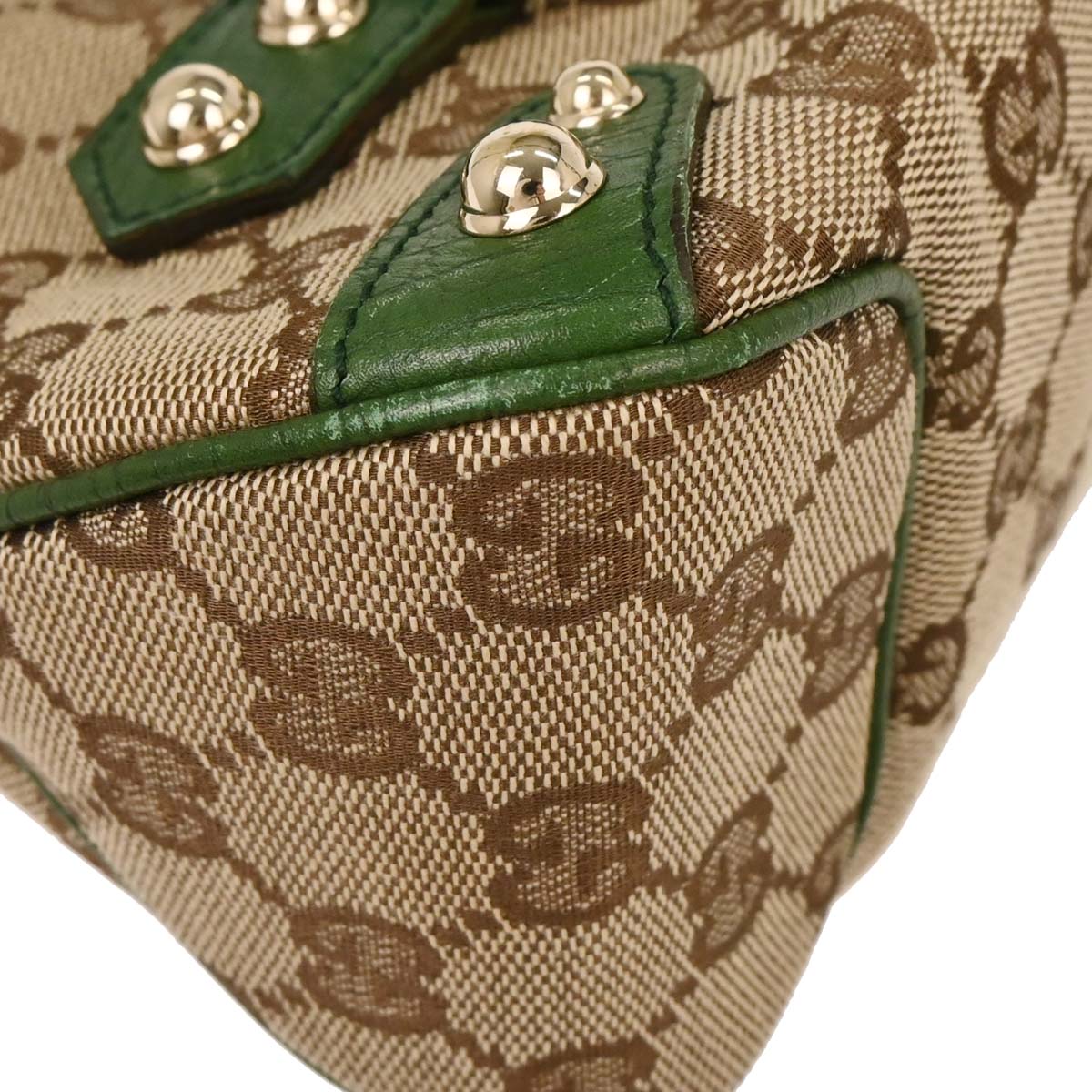 Gucci Beige Canvas GG Horsebit Handbag