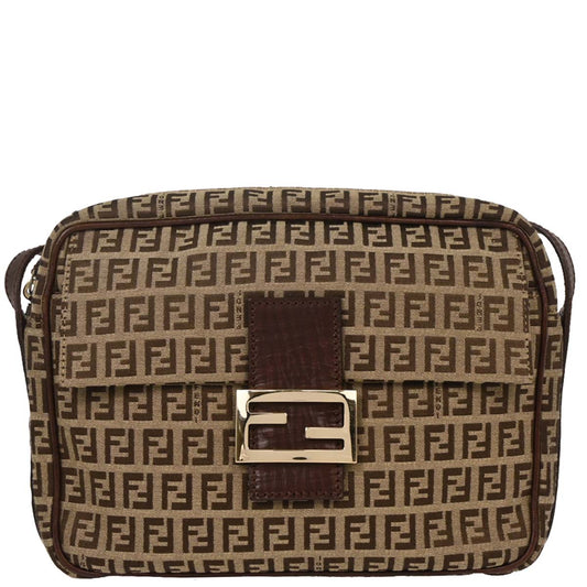 Fendi Brown Zucchino Shoulder Bag
