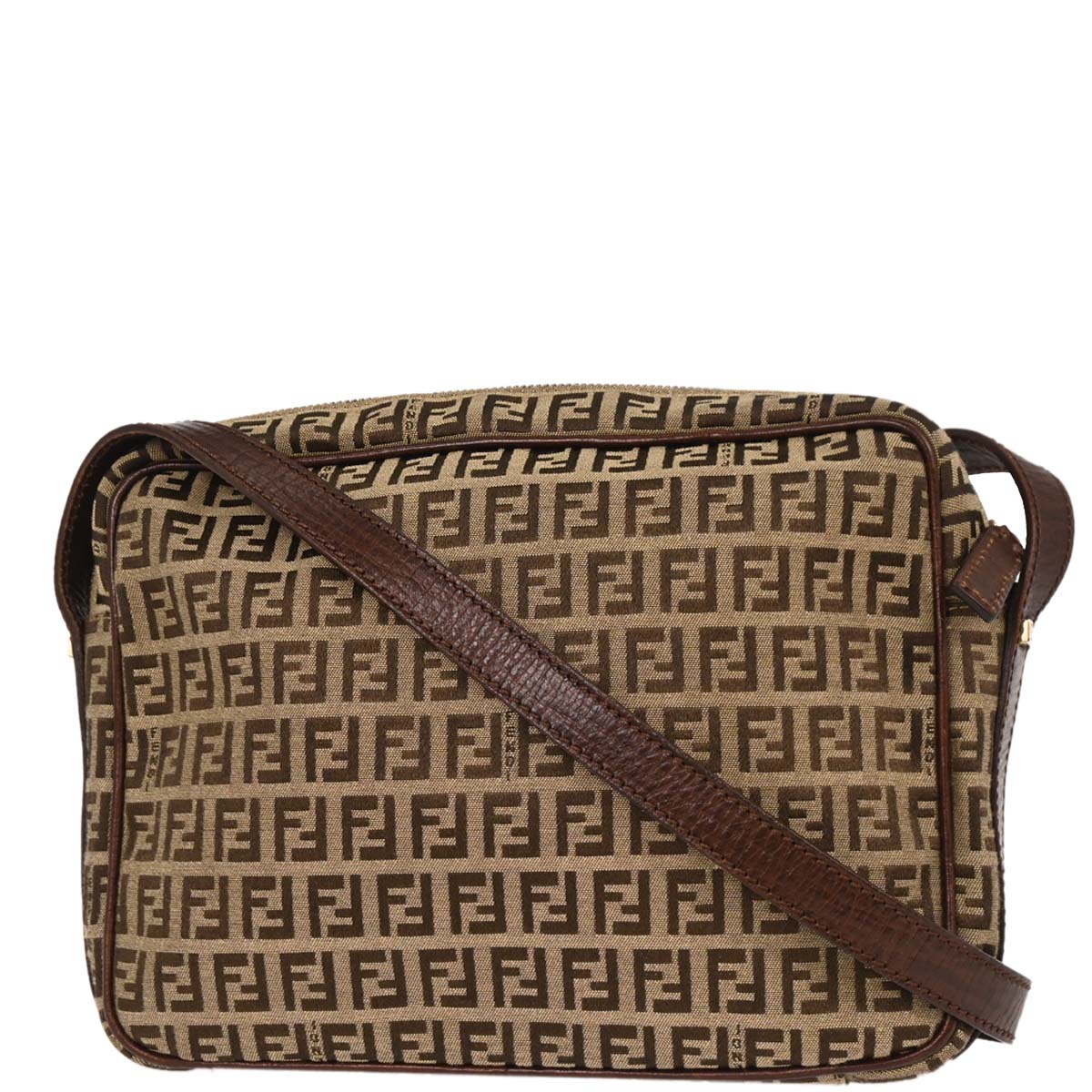 Fendi Brown Zucchino Shoulder Bag