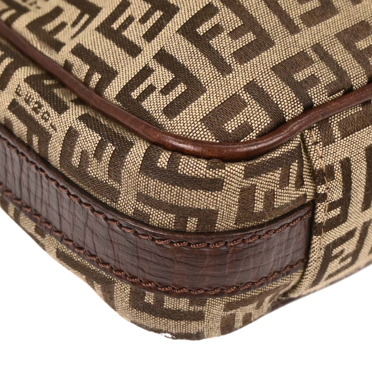Fendi Brown Zucchino Shoulder Bag