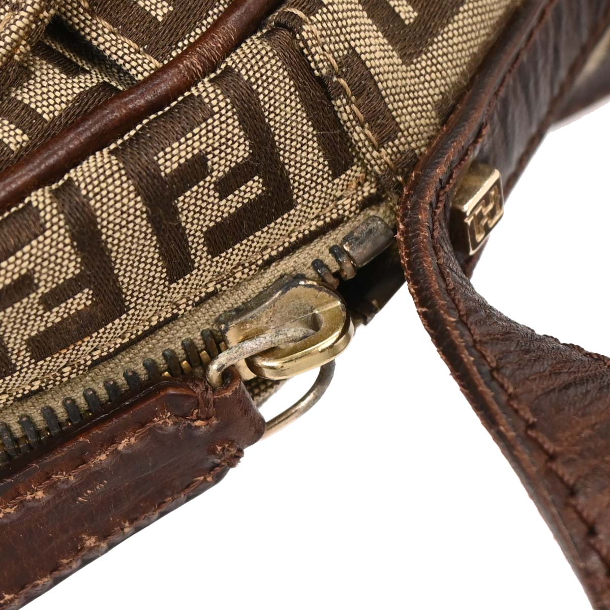 Fendi Brown Zucchino Shoulder Bag