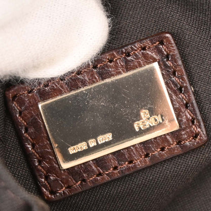 Fendi Brown Zucchino Shoulder Bag