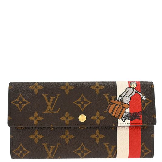 Louis Vuitton Monogram Groom Portefeuille Sarah Wallet M60034