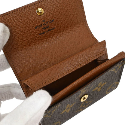 Louis Vuitton Monogram Porte Monnaie Plat Coin Case Wallet M61930