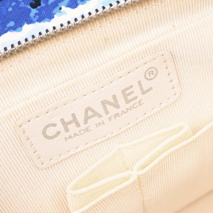 Chanel Blue Canvas Surf Line Choco Bar Shoulder Bag