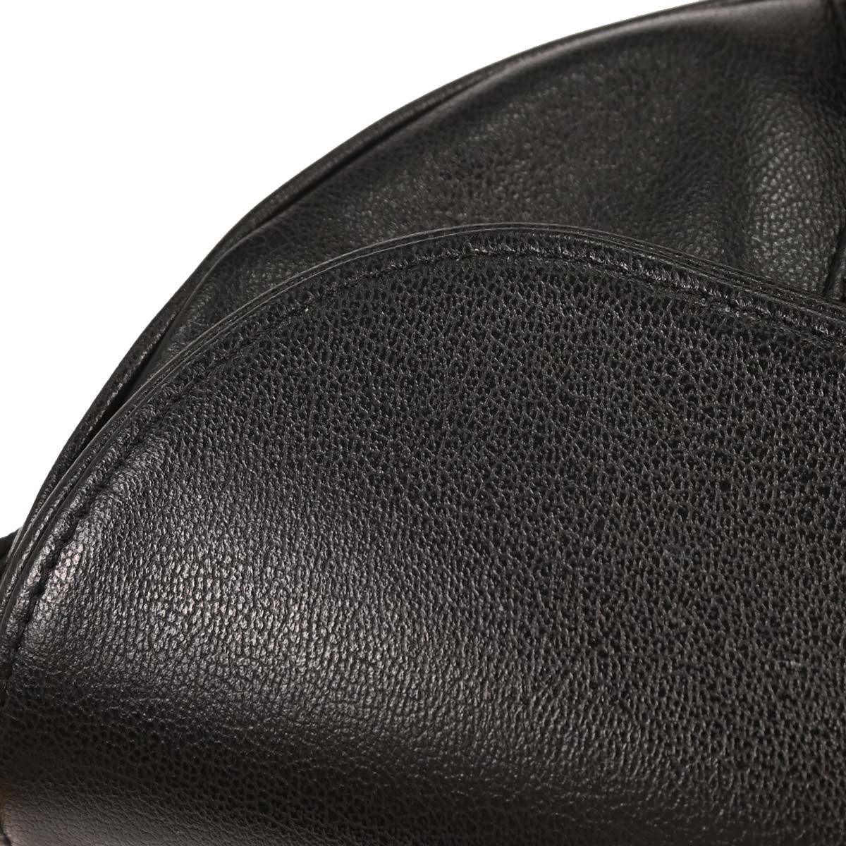 Christian Dior Black Leather Saddle Handbag
