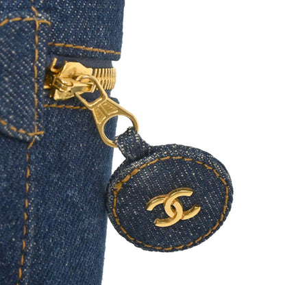 Chanel Blue Denim Vanity Handbag