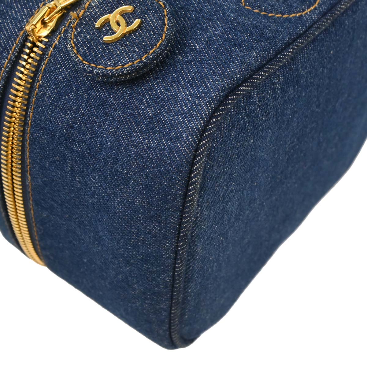 Chanel Blue Denim Vanity Handbag